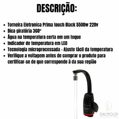 TORNEIRA PRIMA ELETRONICA 5500W 220V BLACK CX.PR - loja online