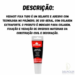 ADESIVO FIXA TUDO BR PU BISNAGA 80G - WORKER