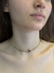 CHOKER ELO GRUMET COM PINGENTE CORAÇÃO VERMELHO