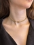 CHOKER ELO GRUMET COM PINGENTE QUADRADO EM ZIRCÔNIA - loja online