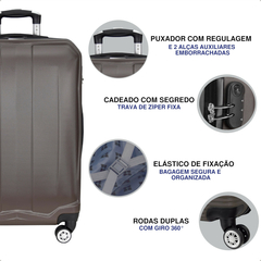 Mala de Bordo Venture Titan 20" Café - Venture | Malas de Viagem