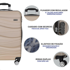 Mala Média Venture Wave 24" Dourado - Venture | Malas de Viagem