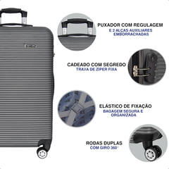 Mala de Bordo Venture Infinity 20" Grafite - Venture | Malas de Viagem