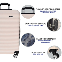 Mala de Bordo Venture Infinity 20" Bege - Venture | Malas de Viagem