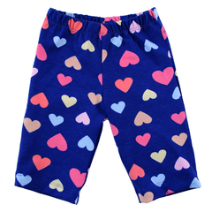 8544 Biker estampado azul corazones