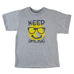 8847 Remera smiling gris melange