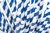 Canudos de Papel Branco com Listras Azul - 01 Und