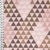 Tricoline Estampado Dg Mini Triangulos - Marrom/Rosa 5270-17
