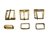 Fivela 1,5 cm Dourado Quadrada + Passador - 1 unidade - comprar online