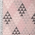 Tricoline Estampado Dg Mini Triangulos - Rosa/Cinza 5270-14