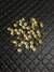 Cravo 9,5mm Dourado com Resina Caramelo - 12 Unidades