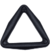 Triangulo 3 cm Castelinho Plástico reforçado Preto