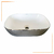 BOWL LOZA (153) MOD.RECTANGULAR BLANCO C/PLATEADO GRANITO - FRATELLI