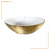 BOWL LOZA (035-BL) MOD.OVALADO BLANCO C/DORADO TEXTURADO - FRATELLI