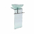 MUEBLE LAVABO PEDESTAL DE VIDRIO MOD-85700