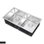 LAVADERO DE COCINA DOBLE POZA ACERO INOXIDABLE RECTANGULAR 446X789 NANO 304 - comprar en línea