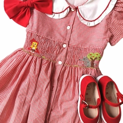 Vestido Caperucita roja bordado smock