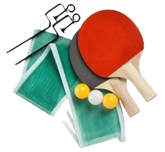 PALETAS DE PING PONG + 3 PELOTAS + RED