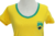 Camiseta Feminina Em Algodão, Seleção Brasileira, Tam. P - KeyDreamBr