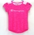 CAMISETA INFANTIL - CHAMPION - COR DE ROSA - ORIGINAL