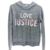 BLUSA FEMININA JUVENIL - LOVE JUSTICE - COM CAPUZ