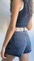 Short Saia Jeans Preto com Cinto - loja online