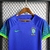 Camisa + Shorts Infantil Seleção Brasileira - Azul - DakiAli Camisas Esportivas