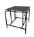 Mesa Ratona Industrial Negra 50x50cm - comprar online