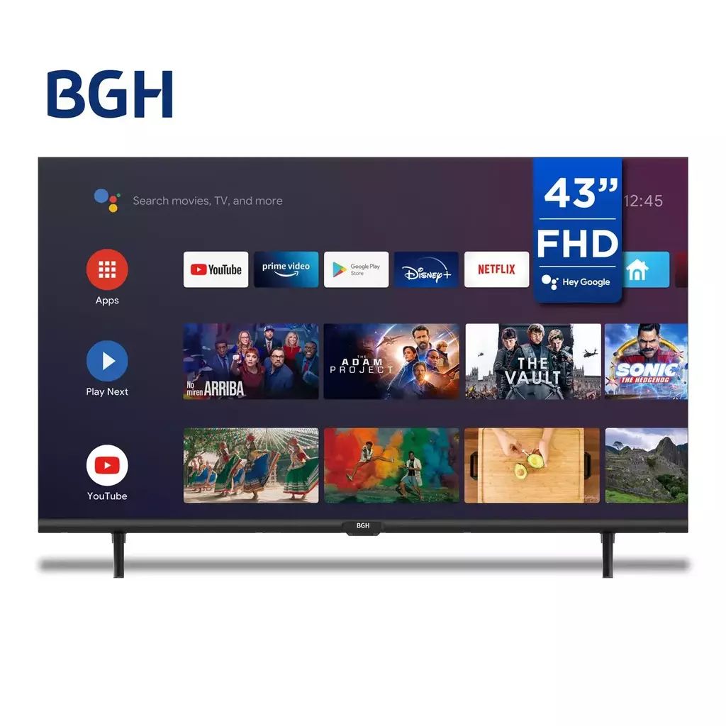 Smart TV LED Full HD 43" BGH ANDROID B4323FK5A