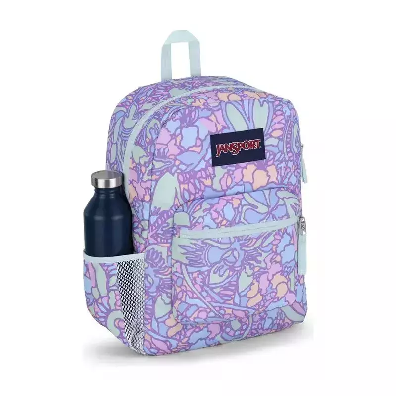 Mochila JanSport Cross Town Fluid Floral Pastel Lilac 26L