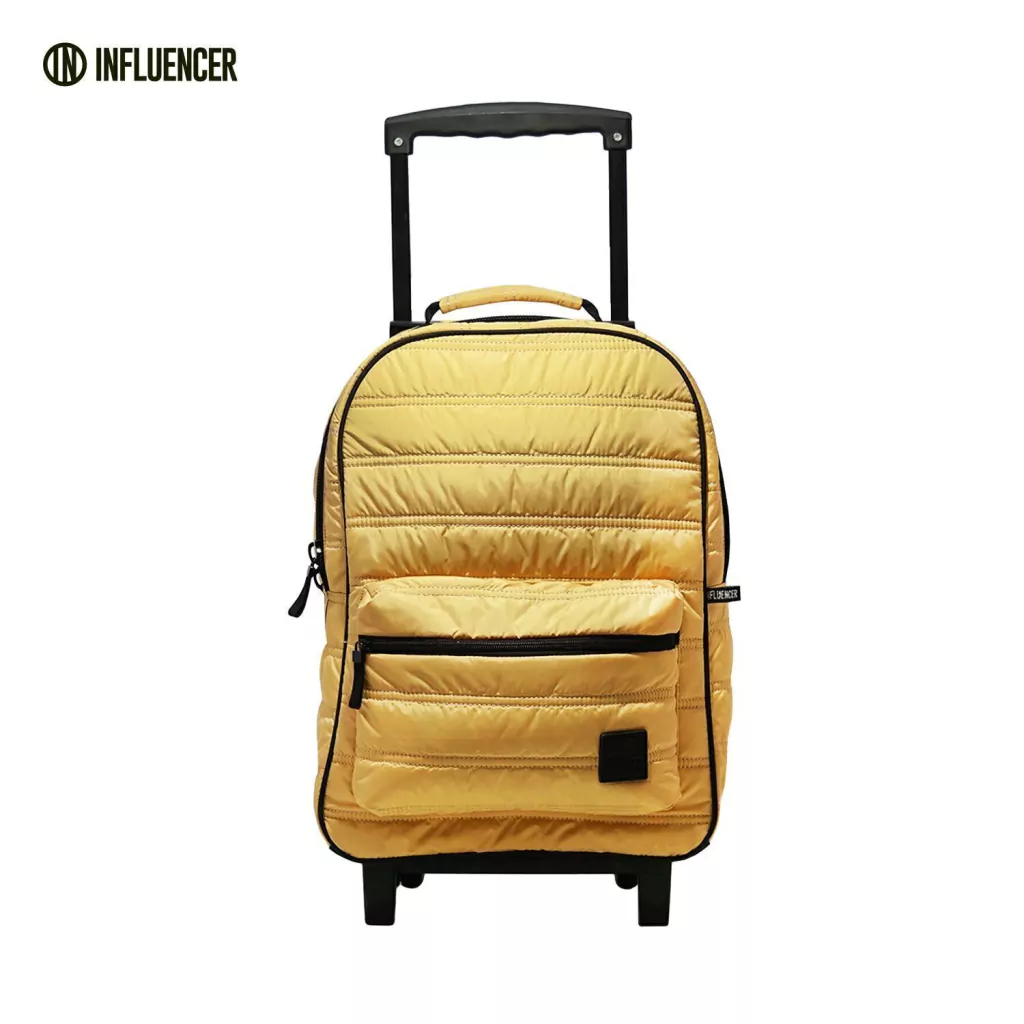 Mochila Con Carro Influencer Puffer Camel