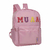 Mochila Muaa Escolar 51500 Color Rosa Diseño Liso 16L