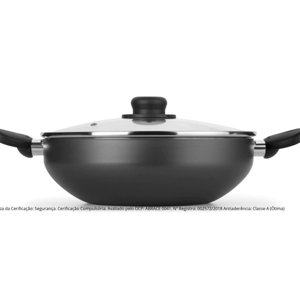 Sartén Wok con Asa Antiadherente de Aluminio Gourmet