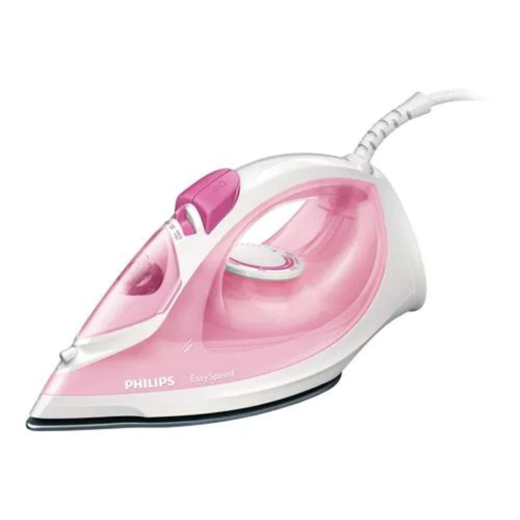 Plancha A Vapor Philips Gc1022 Easyspeed Color Blanco Y Rosa Con Suela Antiadherente 220v