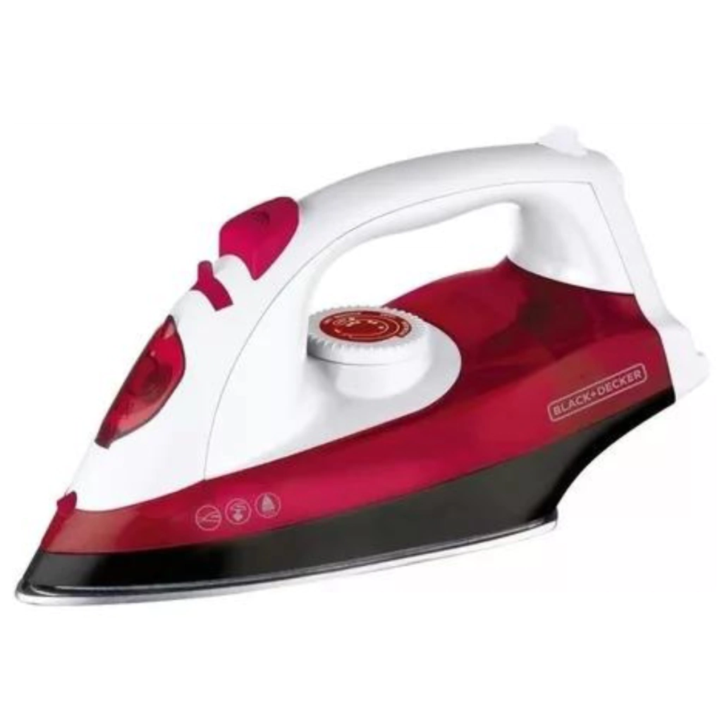 Plancha A Vapor Black+decker Irx5300 Trueglide Color Blanco Y Rojo Con Suela Antiadherente 220v