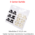 Pack Broche Medialuna Blanco o Negro X6 Unidades 2X2,5cm TRENDY