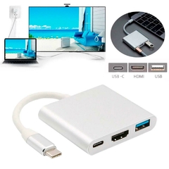 CONVERSOR, adaptador USB-C 3.1 para HDMI ou VGA, transforma saída Type-C em HDMI ou VGA com transmissão em alta resolução e alta taxa de atualização. - loja online