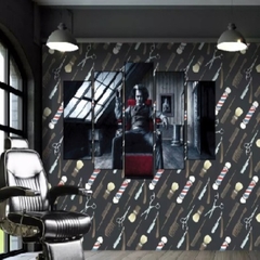 Quadro Decorativo 19001mod944 Mosaico Barbearia 19001 - comprar online