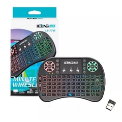 MINI TECLADO SEM FIO COM LED WIRELESS 10M ALCANCE LE7716 (3118)