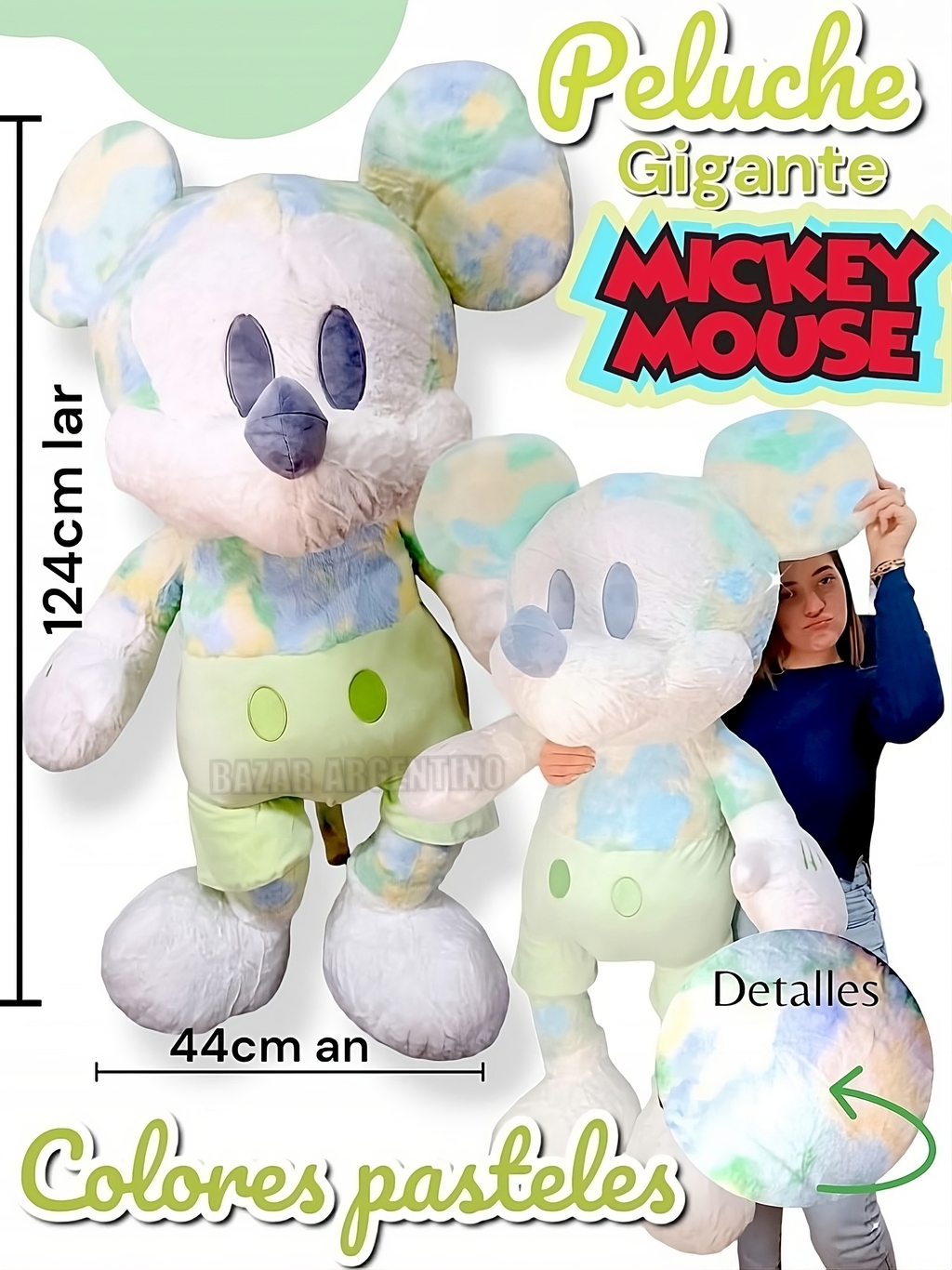 Peluche de Mickey Mouse Gigante Multicolor