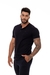 CAMISETA GOLA HENLEY PIQUET COMFORT PRETA - comprar online