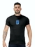 CAMISETA GOLA MÉDIA VISCOSOFT BLUE FLOWER PRETO