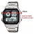 Relógio Casio Masculino Word Time Prata Quadrado Cor Da Correia Prateado - USE FELTH