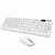 Kit Teclado E Mouse Sem Fio Wireless 2.4ghz 3200dpi Óptico Branco e Preto - comprar online
