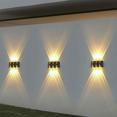 Lampara Led Arbotante Pared Larga Proyección Modelo "3 Golden" - Luxby Iluminacion