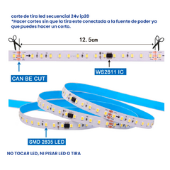 Imagen de Kit 30 Metros Tira Led Secuencial Con Fuente 110V o 220V. Conector 1 a 4