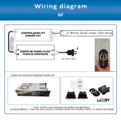 Imagen de Controlador CCT con Control Tactil Dimmer Atenuable 12V/24V