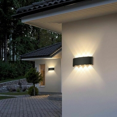 Lámpara Pared Aplique Negro LED 16w 4 Lupas Blanco Cálido y Luz de Día - Luxby Iluminacion