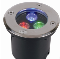 Imagen de Pack 4 Piezas Spot Led Piso 3w RGB Acero Inoxidable