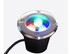 Pack 4 Piezas Spot Led Piso 3w RGB Acero Inoxidable - tienda en línea